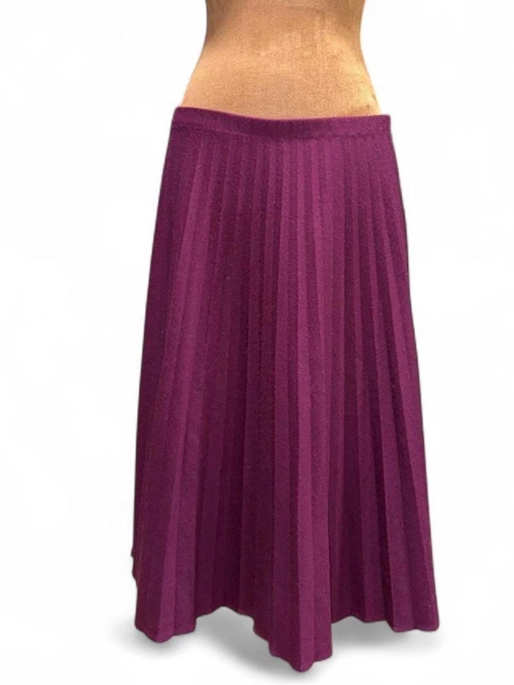 True Vintage Pleated Midi Skirt in Plum Purple Whimsygoth